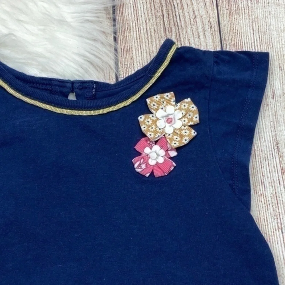 Carters Girls Cap Sleeve Top Size 5 Dark Blue